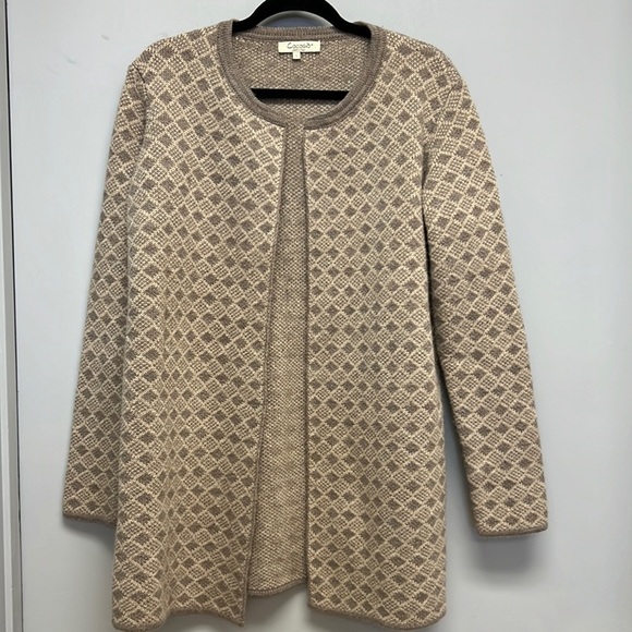 Cocogiò Italy Wool Blend Open Cardigan - Picture 1 of 5